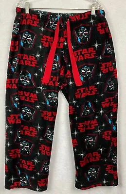 Buy Star Wars Pajama PJ Lounge Pants M 8-10  Darth Vader Fleece Black Red #22A • 7.47£