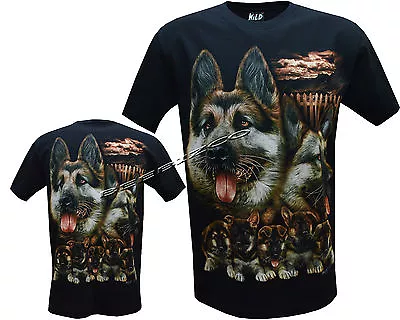 Buy New German Shepherd Dog Cute Pups Animals 100% Cotton T- Shirt M - 3XL • 12.99£
