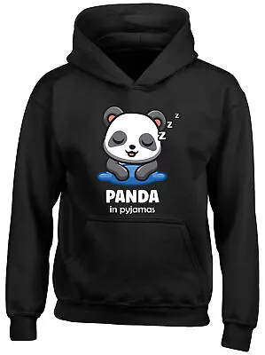 Buy Panda In Pyjamas Kids Hoodie Funny Sleeping Lazy Tired Boys Girls Gift Top • 13.99£