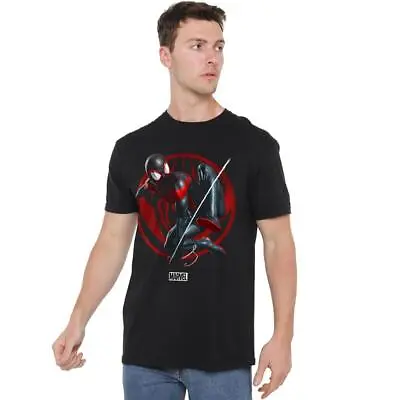 Buy Marvel Mens T-Shirt Spiderman Miles Morales Leap Top Tee S-2XL Official • 13.99£