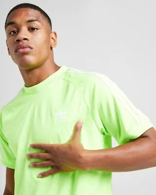 Buy Brand New : Adidas Originals Mono Poly T-Shirt Light Green Star Flash Mens SZ L • 20£