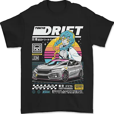 Buy Tokyo Drifting Anime Drift Car Japan Mens T-Shirt 100% Cotton • 8.49£