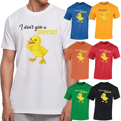 Buy I Don't Give A Duck Men's T-Shirt Funny Rude Joke Novelty Gift Unisex Mens Tops • 8.99£