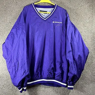 Buy Vintage Tonix Windbreaker Pullover Mens  XL V-neck Purple • 11.99£