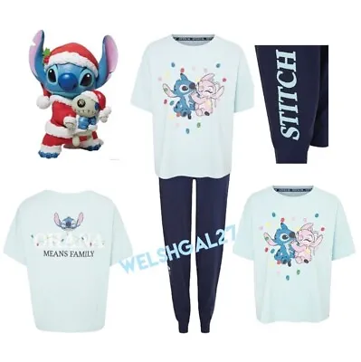 Buy Bnwt Ladies Disney Stitch & Angel Christmas Pyjamas Pjs Loungewear Size 8-10  • 19.99£