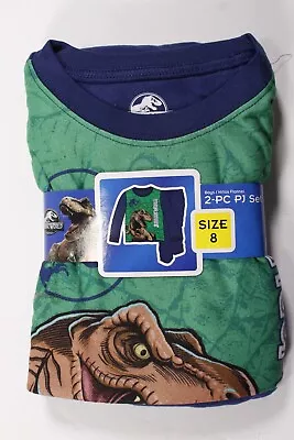 Buy Jurassic Park Pajamas Boys Sz 8 Green Blue Jurassic World 2 Piece Set • 7.04£