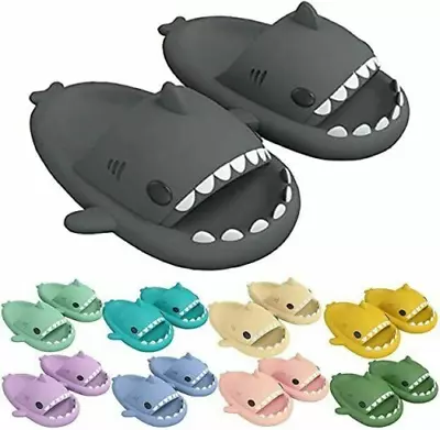 Buy Sharks Slippers Non-Slip In/Outdoor Sliders Kids & Adult Thick Sole Soft Sandals • 13.99£