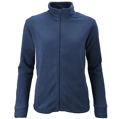 Buy Ladies Zip Micro Fleece Jacket Lightweight Fleece Top • 12.95£