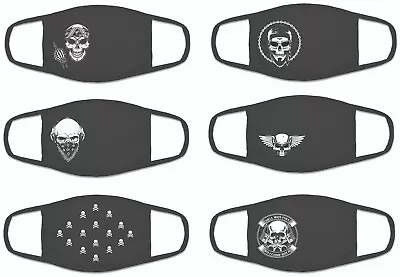 Buy Skull Adult Face Mask Double Layer Washable Reusable Biker Motorcycle Skater • 4.50£