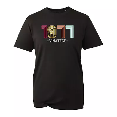 Buy 1977 Vintage Birthday T-Shirt 46th Birthday Gift Party Sarcastic Funny Tee Top • 10.99£