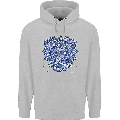 Buy Mandala Art Elephant Mens 80% Cotton Hoodie • 19.99£