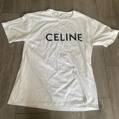 Buy Celine Men White T Shirt Medium Mint Condition Never Been Worn • 390£