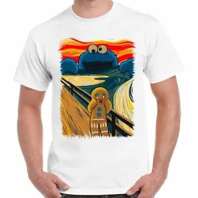Buy Gingerbread T-SHIRT HORROR  Man Cookie Monster The Scream Cool Funny XMAS Gift   • 7.97£