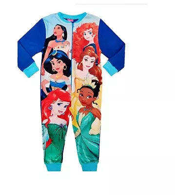 Buy Girls Disney 1Onesie One Piece Size 3 4 5 6 7 8 9 10 Yrs Fleece Pyjamas Warm • 5.99£