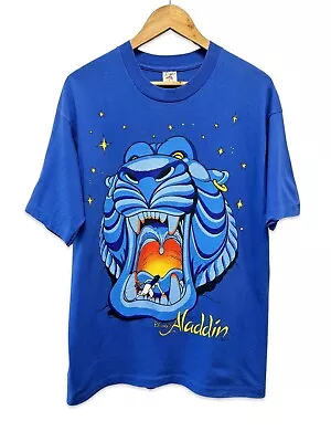 Buy RARE Vintage Disney Aladdin Cave Of Wonders T Shirt Large Single Stitch 90’s • 414.92£
