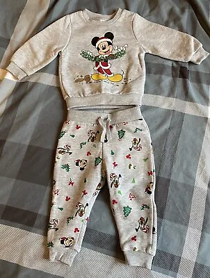 Buy Mickey Mouse Christmas Outfit Age 9-12 Months • 0.99£