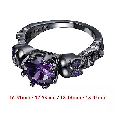 Buy Gothic Style Ring Skull Jewelry Accessories Black Trendy Hollowed Women Girls • 6.42£