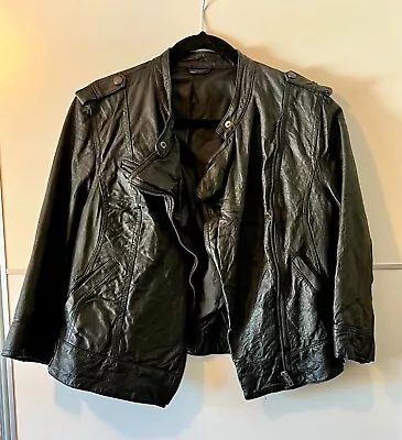 Buy Leather Biker Jacket - Size 18 • 14.99£