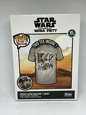 Buy Pop Tees. Star Wars The Book Of Boba Fett Grogu With Rancor T-Shirt. Size Xl • 15.99£