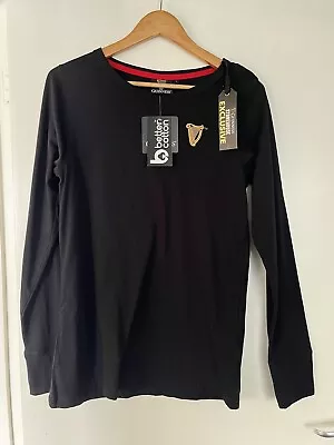 Buy Guinness Ladies Black Harp L/S Long Sleeved Top T-shirt BNWT New Tags Large • 20.99£