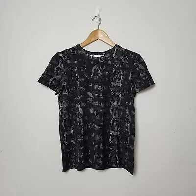Buy Witchery Top Womens 2XS XXS Black Snake Print T Tee Shirt • 12.61£