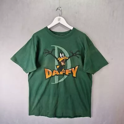 Buy Looney Tunes Daffy Duck T Shirt Mens XL Green Vintage Warner Bros Graphic Print • 49.99£