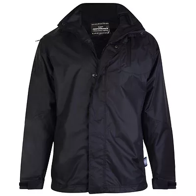 Buy Mens KAM Waterproof Smart Classic Performance Jacket Coat Black Big Size 2-8XL • 39.99£