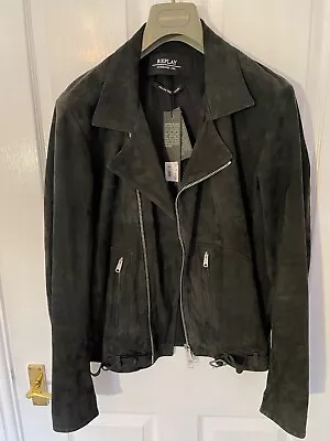 Buy Replay Suede  Biker Jacket (Mens Large) Great Condition RRP £565 • 69£
