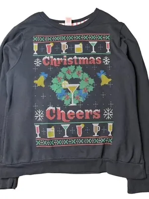 Buy Womens Holiday Time Cheers Christmas Sweater Size Large Cross Stitch/ Video Game • 9.56£