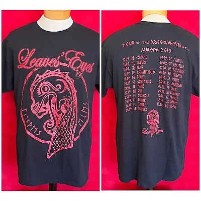 Buy RARE 2010 Leaves’ Eyes Concert Band Shirt Tour Of The Dragonhead 2 Europe Large  • 27.74£