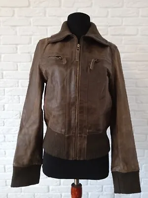 Buy Gipsy Brown Leather Woman Jacket Size M • 52.26£