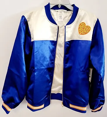 Buy Disney Store Mickey Mouse Varsity Blue Satin Bomber Jacket Adults BNWT Size M  • 19.99£