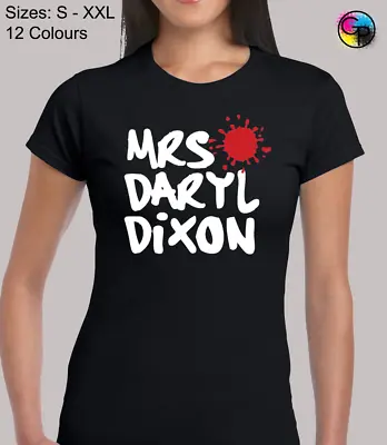 Buy Mrs Daryl Dixon Zombie Walking Dead Daryl Cool Fitted T-Shirt Tshirt For Women • 9.95£
