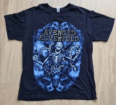 Buy Avenged Sevenfold T-shirt 2010 Nightmare European Tour Black Medium Gildan • 24.99£