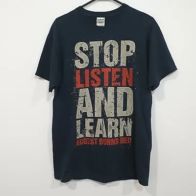 Buy August Burns Red Stop Listen And Learn  T-Shirt  Band Metalcore Merch Size M • 24.99£