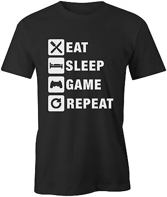 Buy Eat Sleep Game Repeat Gaming Gamer Tee T-Shirt Xbox Playstation Unisex • 9.49£