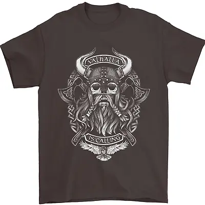 Buy Valhalla Is Calling Vikings Odin Thor Gym Mens T-Shirt 100% Cotton • 10.48£