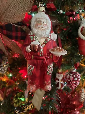 Buy Southern Living Baking Spirits Bright Collection Santa In Pajamas Ornament • 21.84£