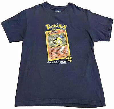 Buy Vintage Big Dogs Charizard Pokémon Parody T-Shirt Size Kids Medium Y2K 2000 Doge • 64.04£