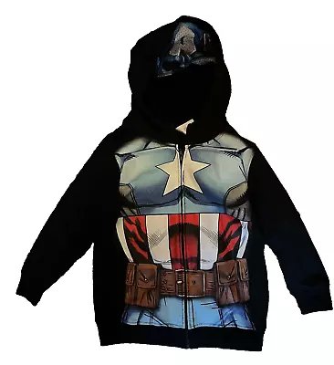 Buy Marvel Avengers Captain America Disney Zip-up Hoodie Jacket Size 7 • 18.15£
