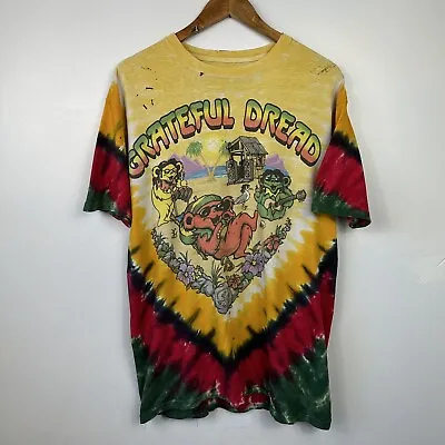 Buy Vintage 2000 Grateful Dead T-Shirt, Music, Tie Dye, Bears, Size Mens Medium • 79.95£
