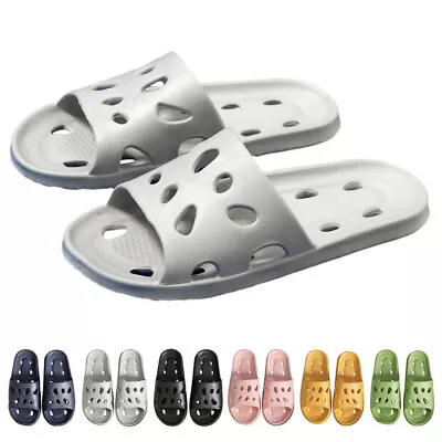 Buy Women Men Indoor Shower Bath Slippers Non-Slip Home Bathroom Sandals Shoes Size • 5.99£