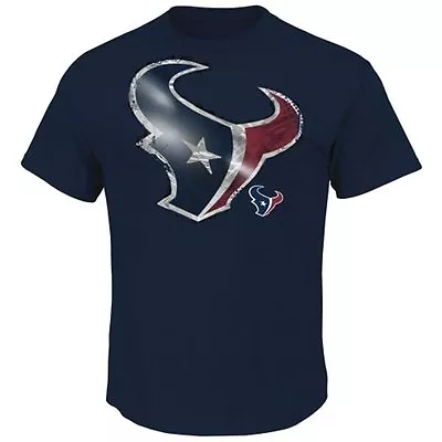 Buy Houston Texans Line To Gain Majestic LTG Football NFL T-Shirt • 21.55£