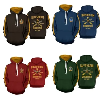 Buy Unisex Harry Potter Hoodies Sweatshirt Hooded Top Pullover Jumper Coat Xmas Gift • 11.99£