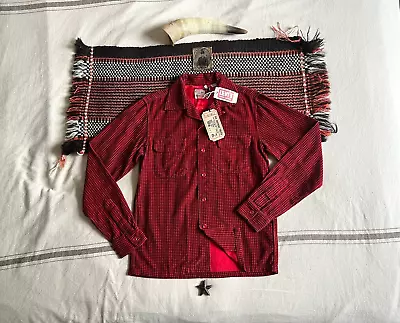 Buy LVC LEVIS Vintage Clothing 50s Rockabilly Shirt XS-S Red BNWT NEW Loop Collar • 119£