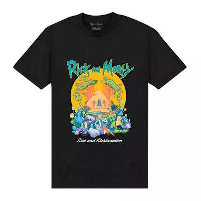 Buy Official Rick And Morty Pyramid T-Shirt Short Sleeve Crew Neck T Shirt Tee Top • 22.95£