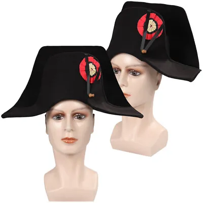 Buy Napoleon Cosplay Hat Cap Halloween Carnival Costume Accessories Hat Captain Gift • 12.26£
