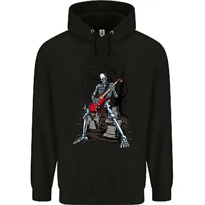 Buy Graveyard Rock Guitar Skull Heavy Metal Mens 80% Cotton Hoodie • 24.99£