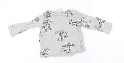 Buy Disney Baby Grey 100% Cotton Basic T-Shirt Size 0-3 Months Round Neck - Tigger • 3£