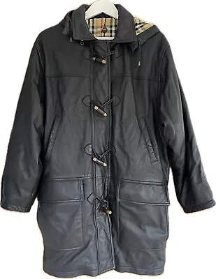 Buy Ladies Burberry London Classic Leather Hooded Duffle Coat / Jacket UK12 • 155.99£